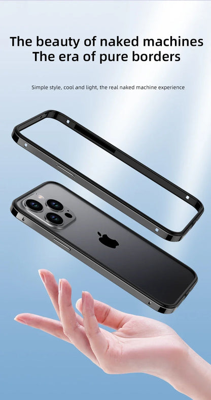 Hybrid Silicone Frame Aluminum Metal Phone Cases For iPhone 17 16 15 Pro Max 14 13 12 Better Heat Bumper
