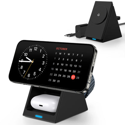 15W Wireless Fast Charging Stand Three-in-One Charger for Phone Watch And Earphones Popular Wireless Charging Base