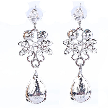 Women Wedding Jewelry Set Gold Color Zirconia Bridal Necklace Earring Pendant Set For Bride Bridesmaid Gift Wedding Accessories