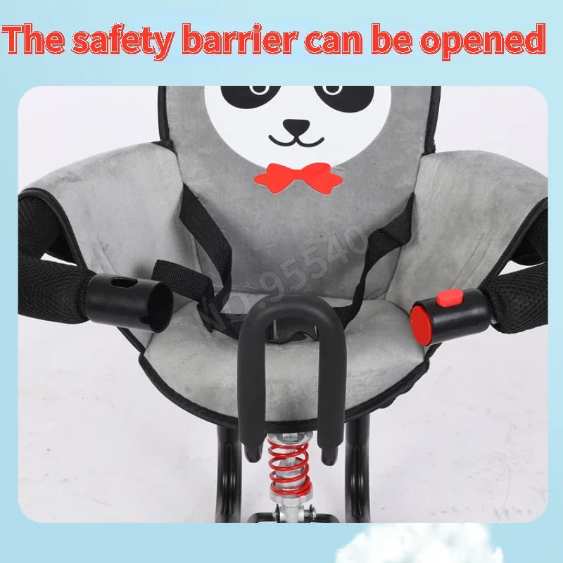 Electric vehicle front child seat electric scooter baby safety seat/electric motorcycle shock absorber stool motorcycle seat