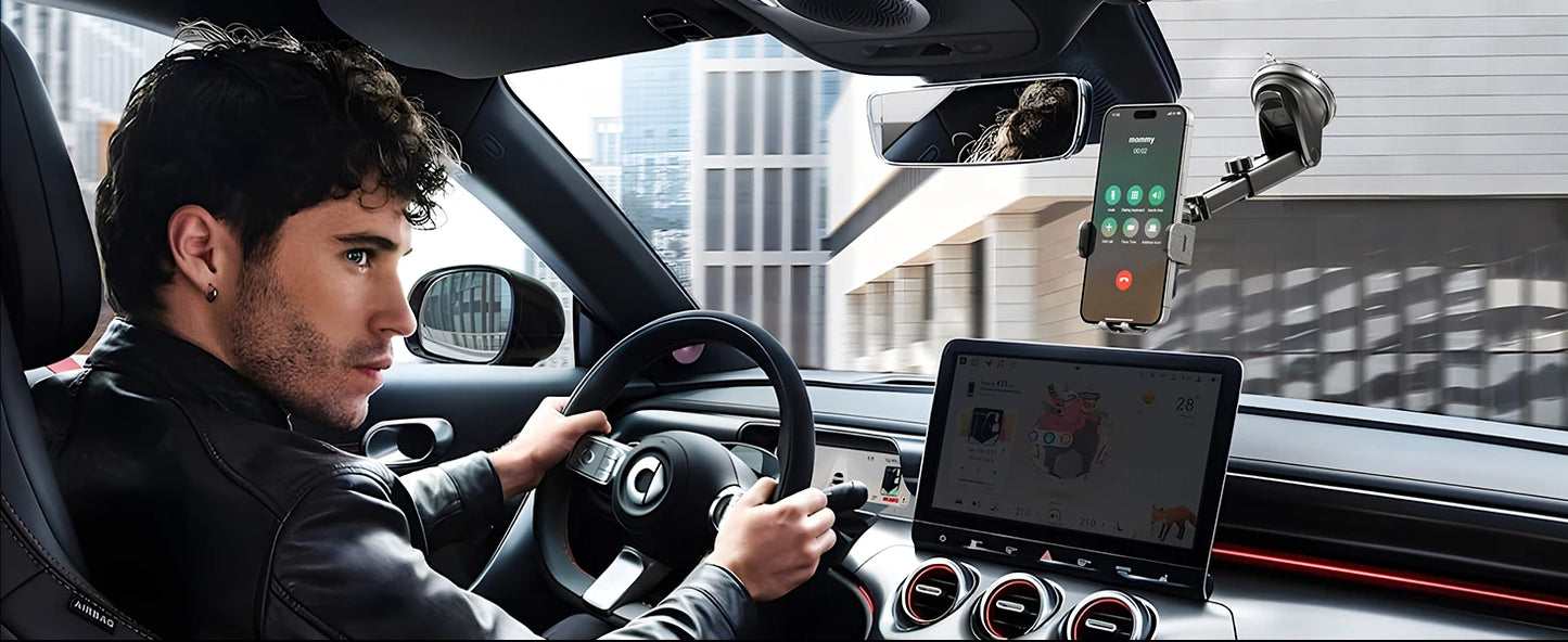 Wireless Car Charger, 2025 Upgrade 15W Fast Charging Auto Clamping Car Phone Holder Charger, Phone Holders for car Mount