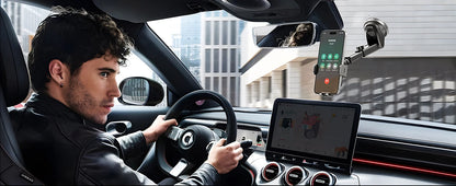 Wireless Car Charger, 2025 Upgrade 15W Fast Charging Auto Clamping Car Phone Holder Charger, Phone Holders for car Mount