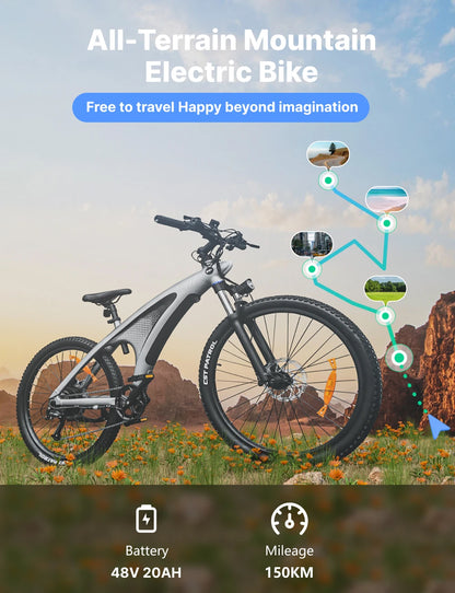 HX Q5 e bike Adults electric bike 48V 20AH 27.5 Inch  Electric bicycle City Electric bike E Bikes Mountain ebike