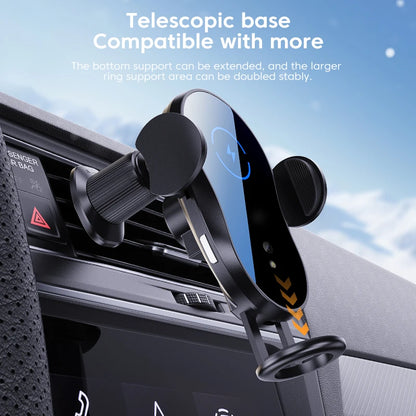 Wireless 15W Car Charger Air Vent Phone Holder 360 Ritation AdjustmentSuper Fast Charging Station for iPhone 16 15 14 13 12