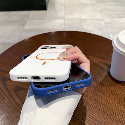 For Magsafe Magnetic Wireless Charging Luxury Solid Color Matte TPU Bumper Phone Case For iPhone 17 Pro Max/17/17 Pro Air Cover