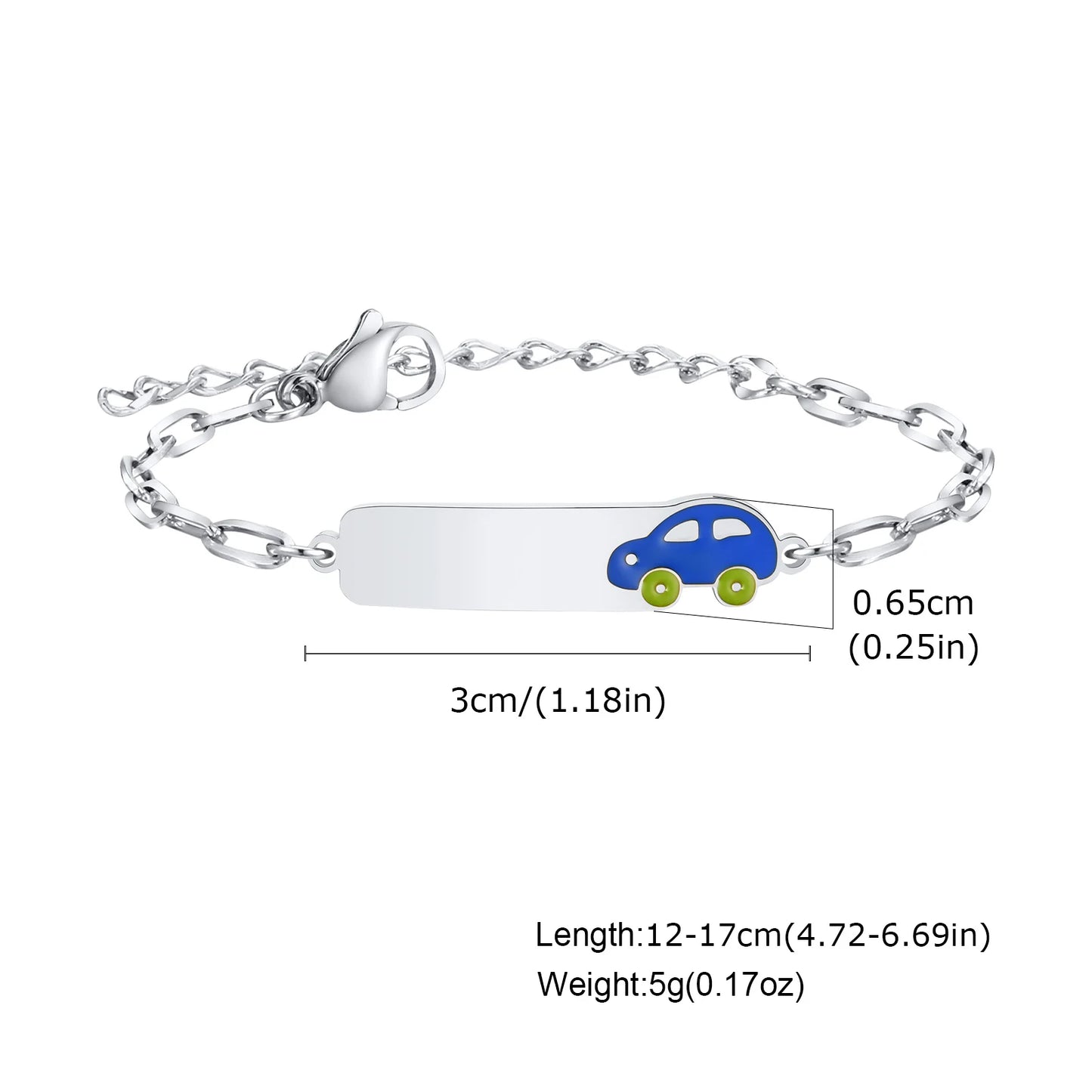 Vnox Personalized Baby Names Bracelets,Custom Baptism Gift, Anti Allergy Stainless Steel Chain Bracelets, Gifts to Newborns