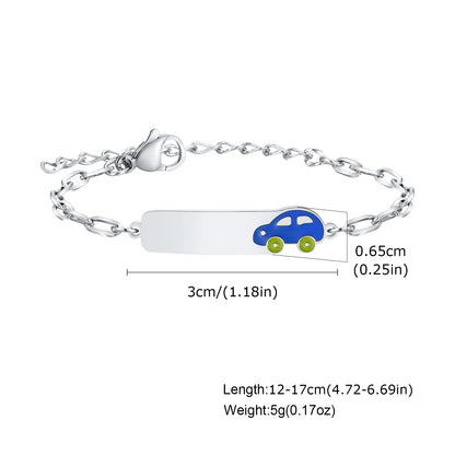 Vnox Personalized Baby Names Bracelets,Custom Baptism Gift, Anti Allergy Stainless Steel Chain Bracelets, Gifts to Newborns