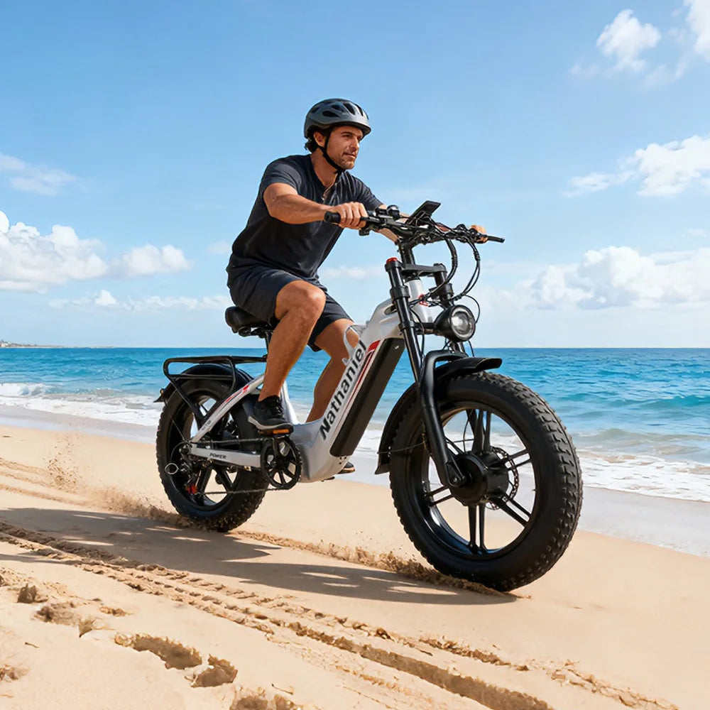 Nathaniel SYR08 2000W Dual Motor E-Bike,20*4.0 Fat Tire,20AH Detachable battery,Speed 50+,Daily commuting, Adult Electric Bike