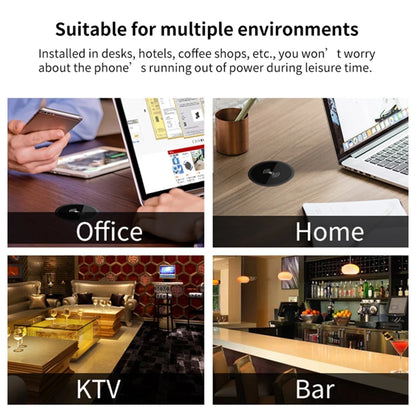 Built in Desktop Device Fast Wireless Charger 30W Quick Charger 3.0 Embedded Caricabatter Tipe C Chargeur Induction Charging