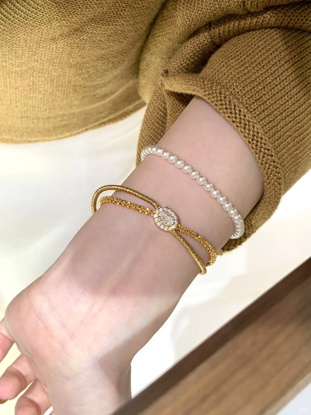 Classic matte shiny wire winding bracelet for women Light luxury and fashion silver 925 double-layer soft bangles fine jewelry
