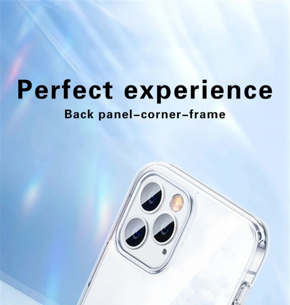 Luxury Ultra Thin Transparent Case for iPhone 17 16 15 11 12 13 14 Pro Max X XR 7 8 Plus Soft TPU Silicone Back Cover Clear Case