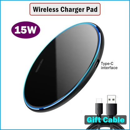 Wireless charger suitable for Motorola Edge 40 50 Pro 30 Ultra 50 Neo Moto Edge 2023 2024 15W fast charging, with USB cable