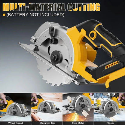Electric Goddess 5in Brushless Electric Circular Saw ﻿For Dewalt 20V Battery ﻿Cordless 1000W Handheld Woodwork Saw Power Tool ﻿