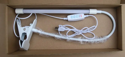 LED Reading light clip type desk lamp Study student dormitory table lamp bedroom desktop bedside lamp eye protection Clamp lamp