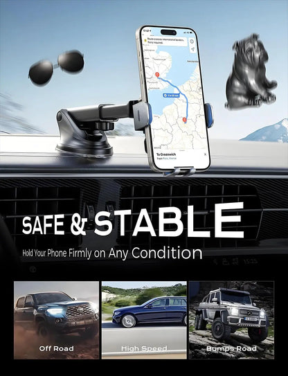 Wireless Car Charger, 2025 Upgrade 15W Fast Charging Auto Clamping Car Phone Holder Charger, Phone Holders for car Mount