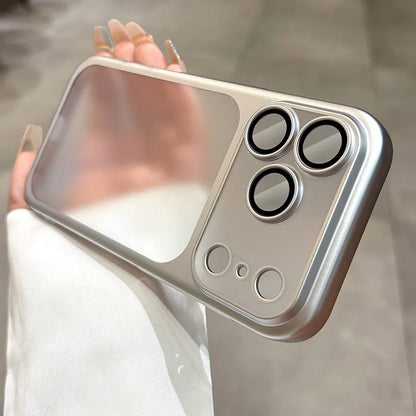 Luxury Matte Hard PC Ultra Slim Case for iPhone 17 Pro Max 16 15 14 13 Plating Camera Film Protector Frosted Shockproof Cover