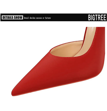 626-1 Fashionable Simple Slim Fit Ultra High Heel Shallow Pocket Single Shoe Women High Heel Korean Style