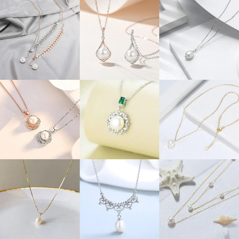 Red Jewel Bow Statement Freshwater Pearl Women Wedding And Engagement Necklace Sterling Silver 925 Luxury Jewellery For Wom