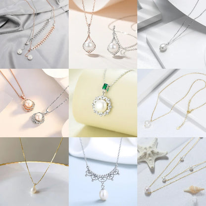 Red Jewel Bow Statement Freshwater Pearl Women Wedding And Engagement Necklace Sterling Silver 925 Luxury Jewellery For Wom