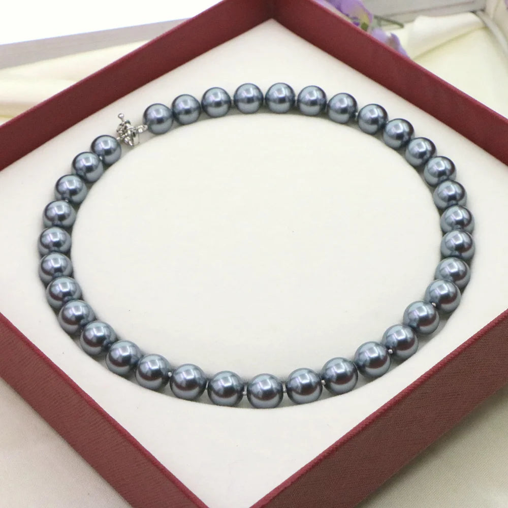 Jewelry for Women 12mm Black Imitation Pearls Necklace Bracelet Earring Set Girl Christmas Wedding Gift Design Manufacturing