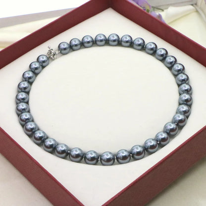 Jewelry for Women 12mm Black Imitation Pearls Necklace Bracelet Earring Set Girl Christmas Wedding Gift Design Manufacturing