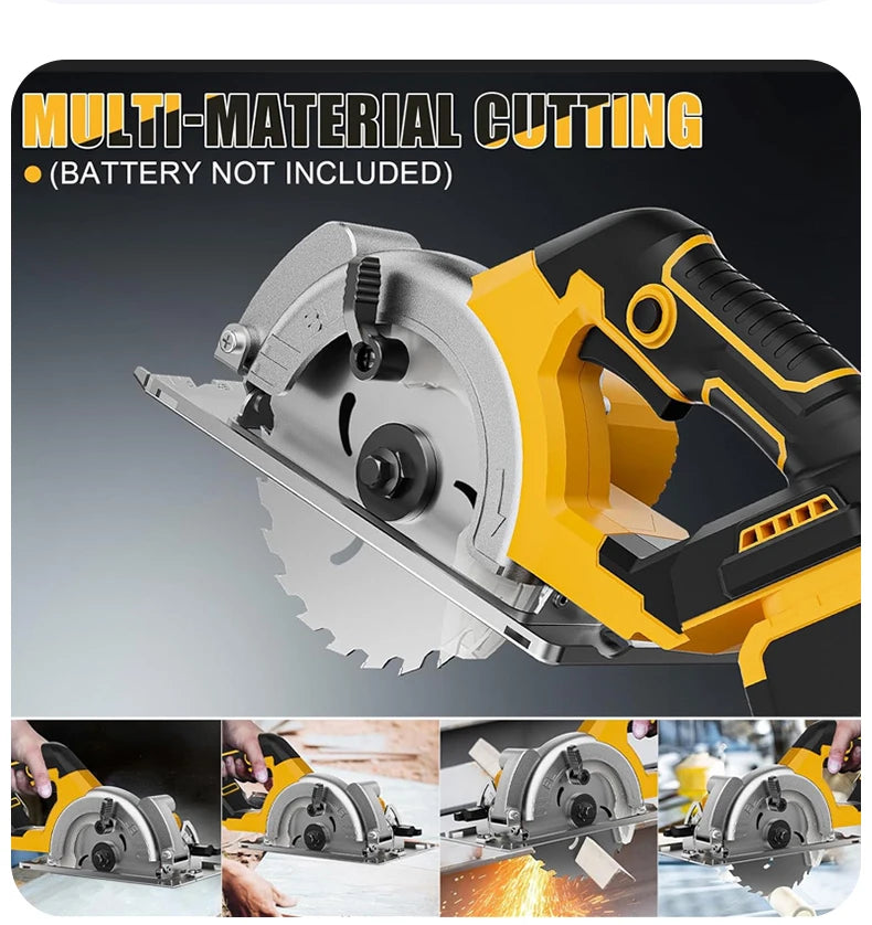 Electric Goddess 5in Brushless Electric Circular Saw ﻿For Dewalt 20V Battery ﻿Cordless 1000W Handheld Woodwork Saw Power Tool ﻿