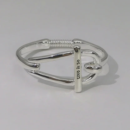 European and American Jewelry Simple Daily Leisure Style Silver Geometric Bracelet Women's Accessories Festival Gift