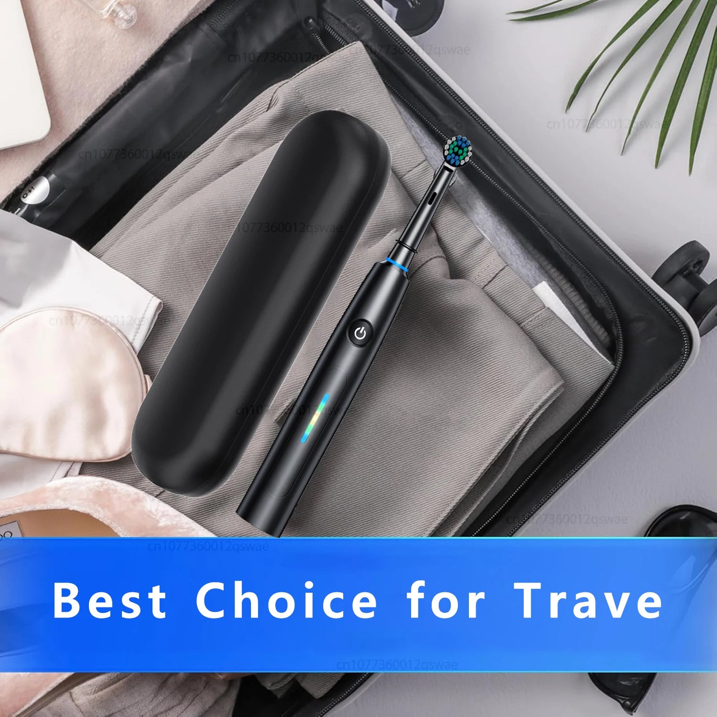 Electric Toothbrush Intelligent 5 Modes Cleaning Teeth Brush Waterproof Rotary Electric Toothbrush with 8 Brush Head