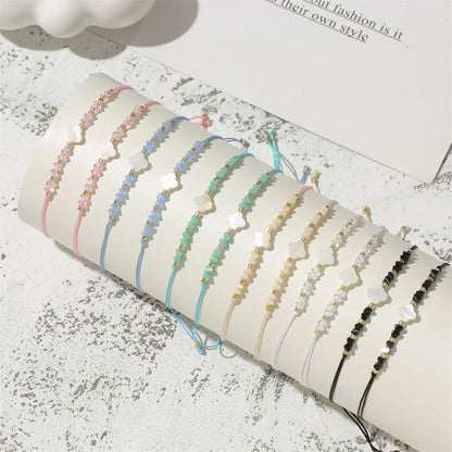 12pcs/set Beaded Braided Rope Bracelet Set Handmade Adjustable Bracelets For Women Fashion Jewelry