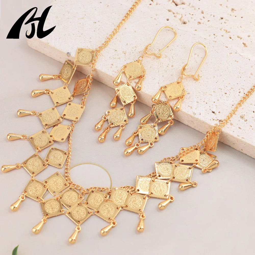 Luxury Waterproof Pearl Jewelry Set Women's Fine Coine Bracelets & Necklaces Set Wholesale