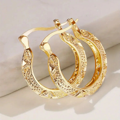 2PC Elegant Water Drop Earrings -18K Gold Plated Copper Jewelry,