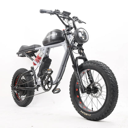 Electric Retro Motorcycle with Soft Tail, High Power Motor, Off-Road Motorbike, Off-road Bicycle, 20 Super Ebike, 48V, 1500W