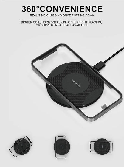 Wireless Charging For Motorola Edg OPPO Find X5 Pro Reno 8 Pro Ulefone Armor 23 UltraSamsung Galaxy S20+ Phone Wireless Charger