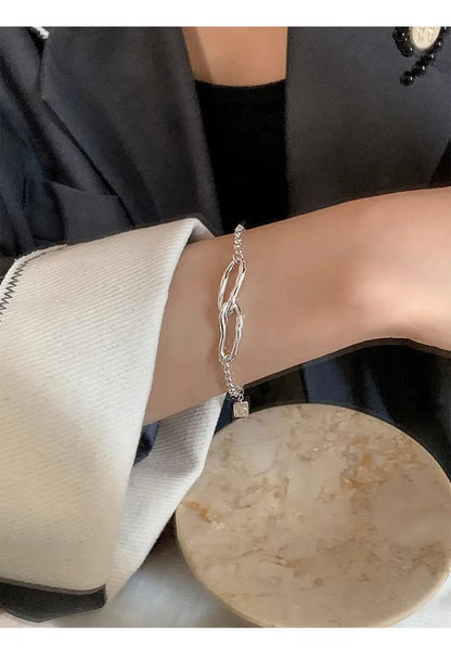 New Fashion Women's 925 Sterling Silver Bracelets Bracelets for Simple and Sweet Jewelry Trendy Wholesale