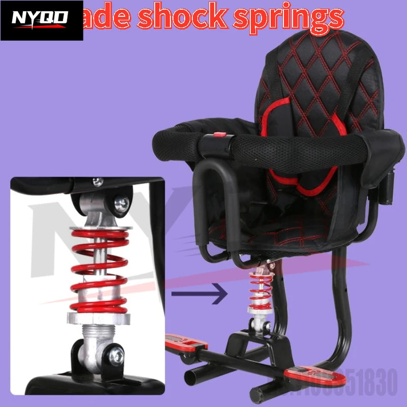 Electric vehicle front child seat electric scooter baby safety seat/electric motorcycle shock absorber stool motorcycle seat
