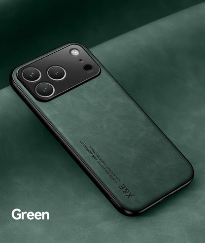 Fashion Leather Funda for iPhone 17 Pro Max 17 Air Case Ultra Thin Car Magnetic Protection Phone Cover Capa