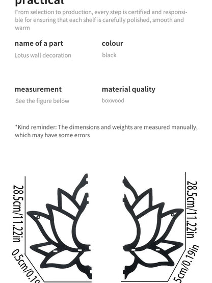 Wooden Lotus Hollow Decorative Rack Aromatherapy Organiser Essential Oil Candle Holder Wall Mounted Shelf Corner Shelf