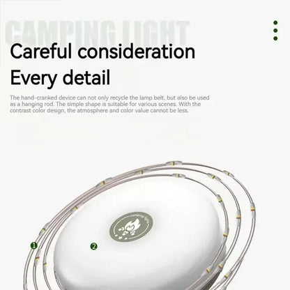LED Camping Lamp Strip Atmosphere 10M Length Waterproof Recyclable Light Belt Outdoor Garden Decoration Lamp for Tent Room