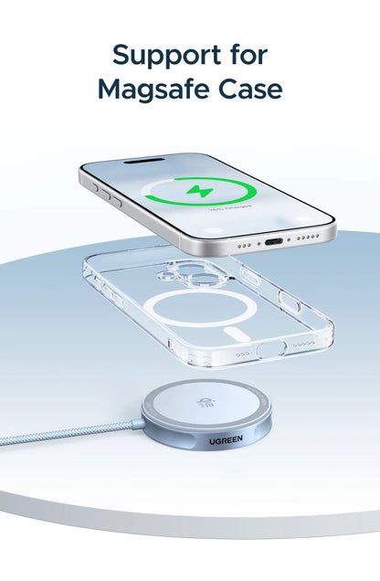 UGREEN Magflow Qi2 25W Wireless Charger For iPhone 17 16 Pro Max Fast Charging Qi2 Certified Magsafe Phone Charging Pad