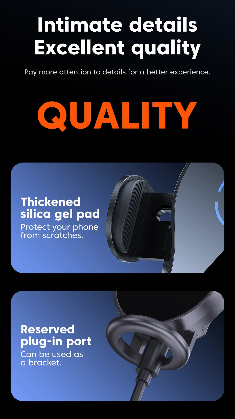 Wireless 15W Car Charger Air Vent Phone Holder 360 Ritation AdjustmentSuper Fast Charging Station for iPhone 16 15 14 13 12