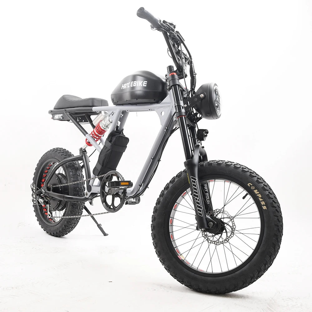Electric Retro Motorcycle with Soft Tail, High Power Motor, Off-Road Motorbike, Off-road Bicycle, 20 Super Ebike, 48V, 1500W