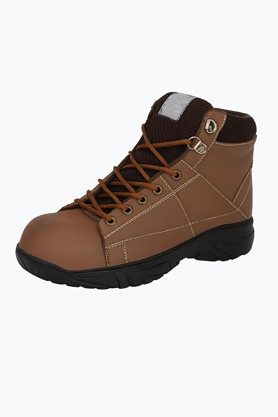 Tan Mid-Ankle Safety Work Boots